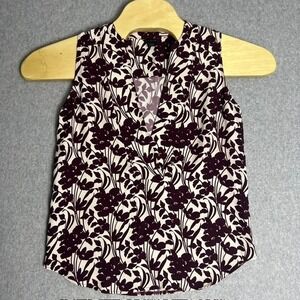 Ann Taylor Women's Floral‎ Sleeveless Blouse Size Small